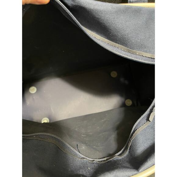 Vintage Paris Michel Swiss Navy Canvas Zip Airline Style Tote Bag - Picture 8 of 9